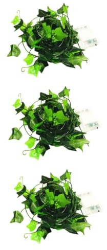 Zerodeko 3sätze Efeu Lichterkette Mit Grünen Blättern Dekorative Rattan Lampe Für Garten Und Innenräume Einfache Installation Warmes Licht Für Und Abendveranstaltungen