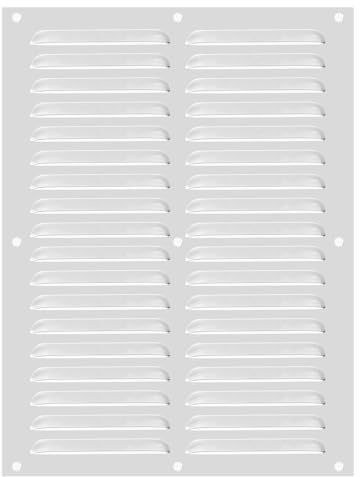 PATIKIL 16x12 Inch Aluminum Vent Cover, Screen Air Grille Ventilation Cover HVAC Louvered Grill Built-in Mesh for Home Kitchen Fireplace Bathroom Wall Ceiling, Silver
