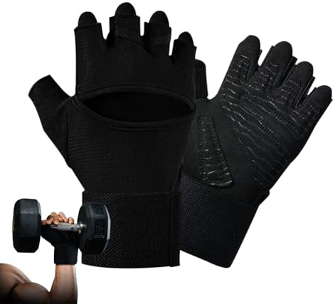 Fitnesshandskar - ventilerande anti-slip styrkeutrustning - motorcykelhandskar - för inomhusträning fitness fysisk kultur cykling