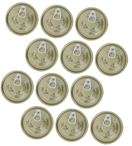 TOGEVAL 12 piezas Unidades Latas de Conserva Herméticas para Almacenamiento de Alimentos Envases Vacíos de Alimenticio para Carne Mariscos Pasteles y Snacks Multiusos y Duraderos para