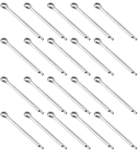 QUARKZMAN 50 stycken 4 mm x 50 mm galvaniserat kolstål splint säkringsstift snabb fastsättning för hushållsapparater sportutrustning bilmekaniker reparation (vit)