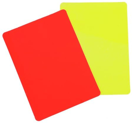 FACAIIO Schiedsrichterkarten für Fußballspiele, PVC, biegbar, 11 x 8 cm, 2 Stück, Rot und Gelb