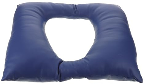 SWETRACE Cojín para Asiento de Inodoro Elevable Acolchado Azul Marino, Funda de Piel, Aumento de Altura para Personas Mayores, Asiento Lavable y Cómodo para Baño Doméstico y Hospitalario