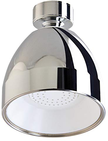 Siroflex 2765/2S Soffione Doccia Fisso Made in Italy Cromato Bianco | Soffione Con Snodo In Ottone Cromato | Soffione Per Doccia Anticalcare | Con Riduttore Flusso Risparmio Acqua