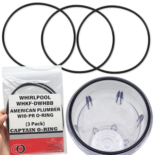 Captain O-Ring - Replacement O-Rings for Whirlpool WHKF-DWHBB (WHKF-C9) & American Plumber W10-PR (W10-OR) (3 Pack)
