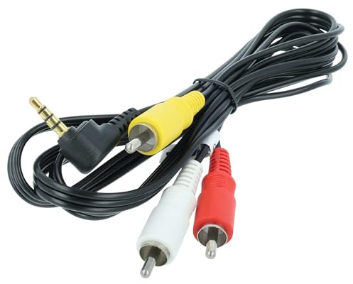 vhbw Audio Video AV kompositkabel kompatibel med Panasonic NV-GS22, NV-GS230, NV-GS250, NV-GS27, NV-GS280, NV-GS3-kamera, digitalkamera