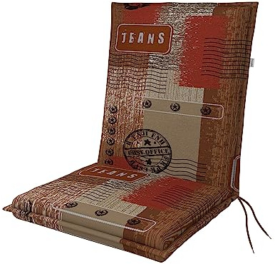 Doppler / Niederlehner Living / 6er-Set/Gartenstuhlauflage/Niederlehner/Rostbraun/ca. 100 x 48 x 6 cm