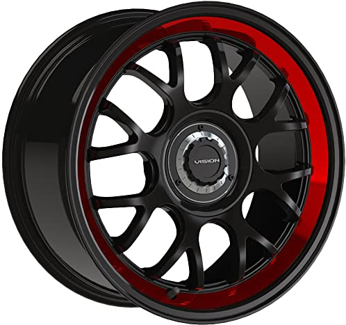 Vision 478 Alpine 20x8.5 5x112/5x120 +35mm Black/Red Wheel Rim 20 Inch