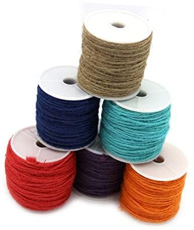 COHEALI Cuerda De Cáñamo Para Macrame Cordón Hecho Mano De Metros Color Rojo Para Proyectos De Joyería y Manualidades