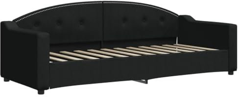 vidaXL Dagbädd svart 80x200 cm tyg