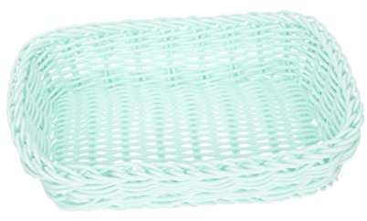 Garneck Rattan Storage Basket Woven Basket for Home Decor Desktop Office Safe for Storage