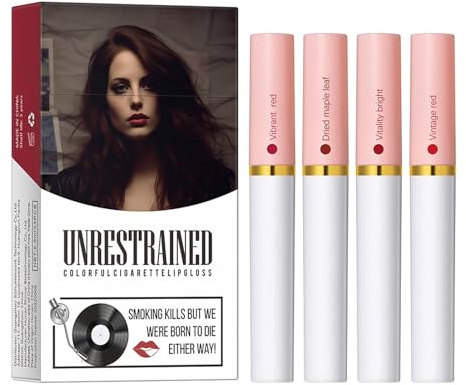 Generic for Lana-Del Rey Lipstick Cigarettes Set, Little Smokes Tube Lipstick, Long Lasting Non-Sticky Matte Lipstick Set, Lip Gloss Sets For Teenage Girls, Lipstick Sets For Women Girfts
