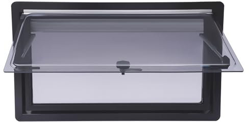 Finestra da tetto, 90 x 50 cm, per roulotte, camper, roulotte, finestre, camper e camper con rete integrata