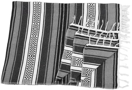 OSOLADY Jacquard Yogamatte Gestreift Kleine Yogamatte Weiche Mischdecke Cape Gesteppte Decke Yogadecke Slip Workout Gewebter Griff Stil Baumwoll Überwurfdecke Für Couch