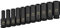 Powerbuilt Metric Deep Impact Socket Set, 1/2 Inch Drive, 6 Point, 11 Pieces, Size Markings, Z-Drive Sockets Grip - Black 647048