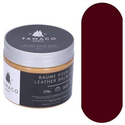 Famaco Leather Balm Care Cream - Crema para Muebles de Cuero - 346 Rojo Burdeos - 250ml