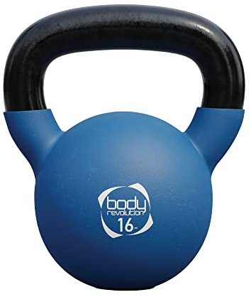 Body Revolution Neoprene Coated Cast Iron Kettlebells - Home and Gym Weights - Strength and Fitness Training Equipment for Men and Women, 2kg - 24kg