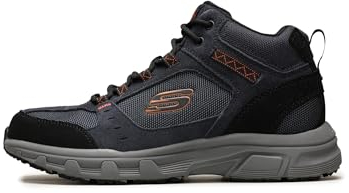 Skechers Herren Oak Canyon Ironhide Hohe Sneaker, Navy Suede Mesh Pu Orange Trim, 43 EU