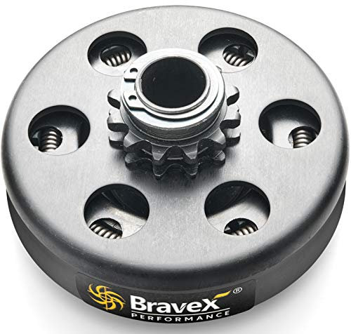 AcPulse - Embrague centrífugo de 12 dientes para cadena #35 de hasta 6,5 CV, 200 cc, resistente, con tornillos de fijación, perfecto para mini bicicleta, Go Kart, Fun Kart, motor cortacésped, barra