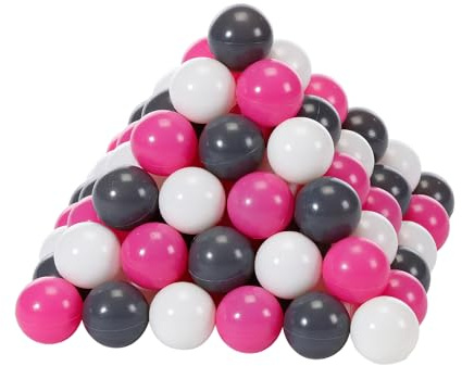 KNORRTOYS.COM Knorrtoys 56757 56757 Lot de 100 balles crème/Gris/Rose Crème Ø 6 cm