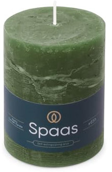 Spaas Rustikale Stumpenkerze 80/110 mm 65St. - dunkelgrün