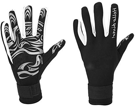 Vattenhandskar,Neoprendykarhandskar,2MM Varma Simhandskar Five Finger Våtdräktshandskar för Dykning, Kajakpaddling, Surfing, Vinter, Kanot, Kajakpaddling och Andra Vattensporter(M-svart)