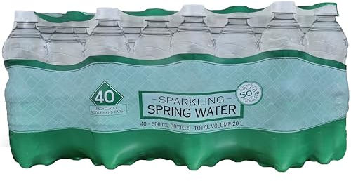Hydro Spring Sparkling Water 500ml, 40 Bottles Case - Bottled Water Multipack - Refreshing Hydration Pack for Everyday Use