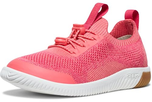 KEEN Unisex-Child KNX Knit Lace Sneakers, Dubarry/Star White, 36