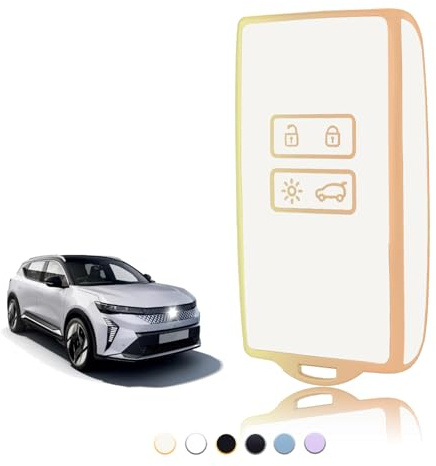 TOOMUME Schlüsselhülle, Autoschlüssel Hülle Karte Passt für Renault Scenic Megane Talisman Koleos Kadjar Clio Captur Espace Zoe Arcan Dacia Duster, Schlüsselcover Schutz Schlüssel Gehäuse - Smart Key