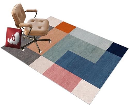 Tappeto Sedia Ufficio - Tappeto Sedia Gaming - Tappeto sotto Sedia Rotelle - Antiscivolo Tappeto Gaming Pavimento per Pavimenti in Legno Duro - Tappetini Per Sedie Multisuperficie 140 x 160 cm