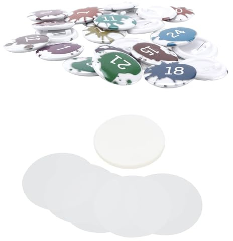 Tissting Pellicole Protettive per Badge, Pellicole Trasparenti PVC Premium 100 Pezzi 58MM per Protezione Badge, Progetti Creativi Fai da Te, Artigianato, Regali Souvenir e Magneti