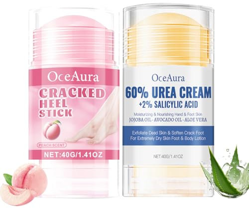 2 Stück Foot Cream Stick,Fusscreme,Reparierend Fusscreme Sehr Trockene Füsse,Feuchtigkeitsspendend Fußcreme Trockene Füße,Fußcreme für Sehr Trockene Füße und Hornhaut