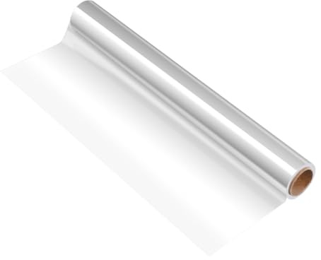 WOONEKY Cellophane Trasparente per Confezioni Fiori e Cesti Regalo Pellicola Spessa Antistrappo per Bouquet Decorazioni Matrimonio e Eventi Festivi