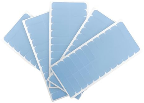 AFIODA 120 Pcs Hair Extension Tape Tabs, Blue Double-Sided Adhesive Replacement Tape for Hair Extensions, Wigs & Hairpieces – Strong Hold & Waterproof