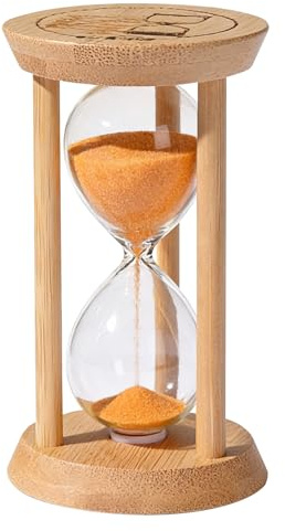 Clessidra da 15 minuti in legno clessidra timer in vetro antigoccia, per cucinare, lavarsi i denti, apprendimento, tempistica, decorazione desktop, regali creativi