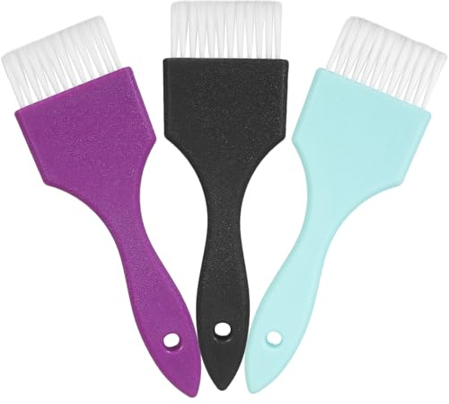 MAGICLULU Spazzola per Tinture per Chioma 3 Pezzi Set, Pennello Applicatore Setole Morbide per Colorazione e Trattamenti Chioma, Adatta per Uso Professionale e Domestico Colore Casuale