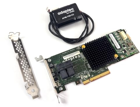 Adaptec RAID 7805 - Controller di memoria (RAID), 8 trasmettitori/canali, SATA 6 Gb/s / SAS 6 Gb/s Low Profile - 600 MBps - RAID 0, 1, 5, 6, 10, 50, 1E, 60 - PCI