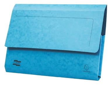 Exacompta Europa Document Wallet - Genuine Premium Pressboard - Perfect for Storing Documents - 265 gsm - A4/Foolscap - 36 x 23 cm in Size - Turquoise - Pack of 25