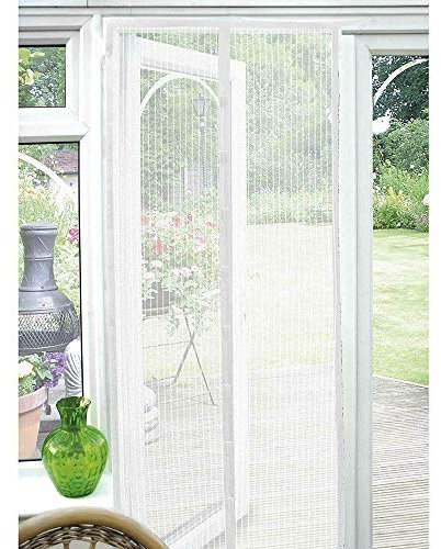 Magic Curtain Door Mesh Magnetic Fastening Hands Free Fly Bug Mosquito Insect Screen White