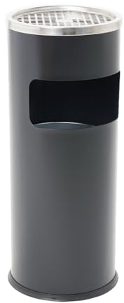 Danieli Ho.Re.Ca. Posacenere da Terra CEP011S | da Esterni con Gettacarte | da Pavimento con Griglia in Acciaio | Ø 25 x 61 cm | 10 Litri | Nero