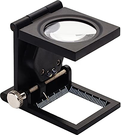 10X LED Leselupe Lupe Klappbare Zink Legierung Lupe mit Maßstab für Textile Optische Schmuckwerkzeug Beleuchtung Tischlupe mit Licht für Senioren, Inspektion, Reparatur, Handarbeiten und Hobby