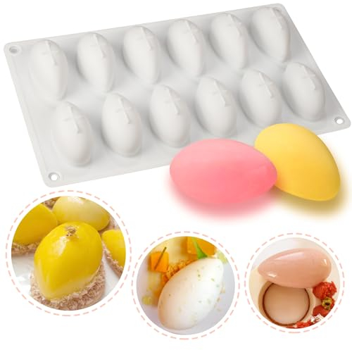 Quenelle Silicone Mould for Chocolate Cake Dessert Mousse Ice Cream 12 Cavities
