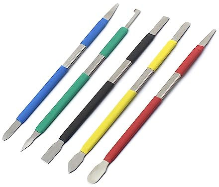 Lot de 5 outils professionnels de réparation de pied-de-biche en acier inoxydable et plastique