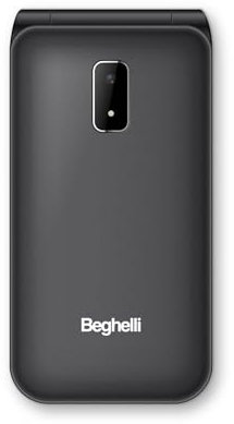 Beghelli - Telefono Anziani Salvalavita SLV40, Conchiglia, 4G, con Tasto SOS e Chiamata Rapida, Cellulare con Grandi Tasti, Volume Alto, Display 2.8, Torcia, Radio, Fotocamera - Colore: Nero