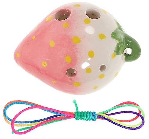 SHOWERORO 6löcher Keramik-okarina Tragbare Okarina Instrument Für Anfänger Klassische Übungs-okarina Blasinstrument Ethnisches Musikinstrument Okarina Für Junge Mädchen