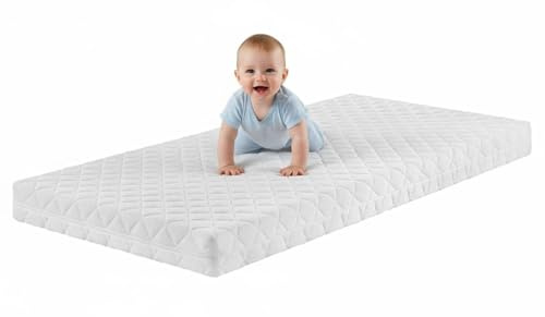 Bodyprotect Babymatratze 60x120 cm, Made in EU, Ökotex, Komfortschaum Matratze Little Dreams, Höhe ca. 9 cm, auch als Kindermatratze 60 x 120 cm, Bezug waschbar und Kochfest bis 95 Grad