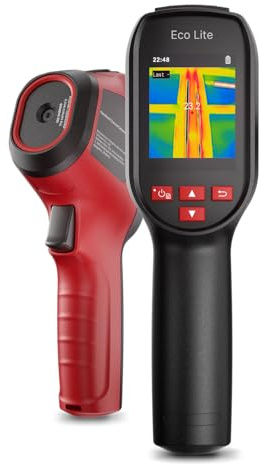 Eco Lite termometri a infrarossi, da -20°C a 550°C, Termometro visivo, Pistola termometrica a monitoraggio live a schermo intero da 2,4, Risoluzione IR 96×96, Modalità duale, Uso di 14 ore