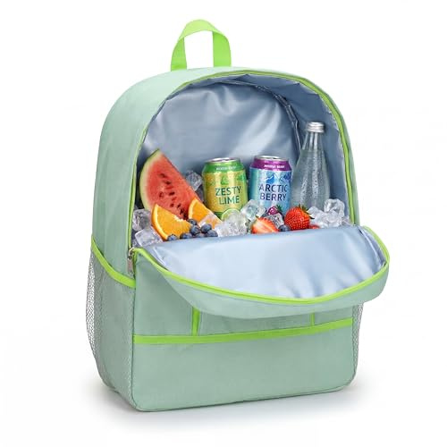 Löwenthal® Sac à Dos Isotherme 19L | Glacière Souple Isotherme avec Isolation | pour Plage, Pique-Nique, Festival & Sortie journée | Léger, Robuste & Facile à Nettoyer | Vert