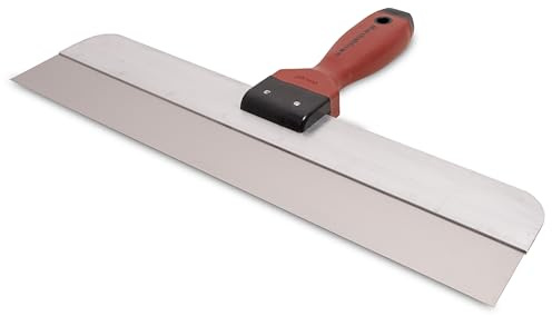 Marshalltown schmaler Flächenspachtel mit DuraSoft Griff aus Edelstahl, Werkzeug für Trockenbauer und Maler, Grösse des Spachtels: 406x57 mm