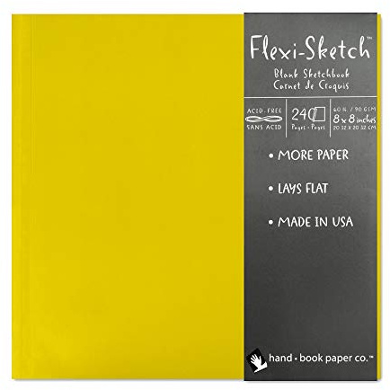 Flexi Sketch Blank Artist Journal, 8 x 8, Amethyst, 120 Sheets